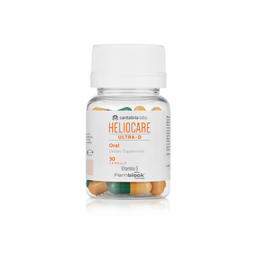 Heliocare Ultra D Capsules with fernblock and vitamin d, dietary supplement for skin health lutein and lycopene
